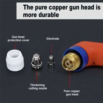 Pure Copper Air P80 Plasma Cutting Torch M12 80 Amps 60mm Max Cutting Thick